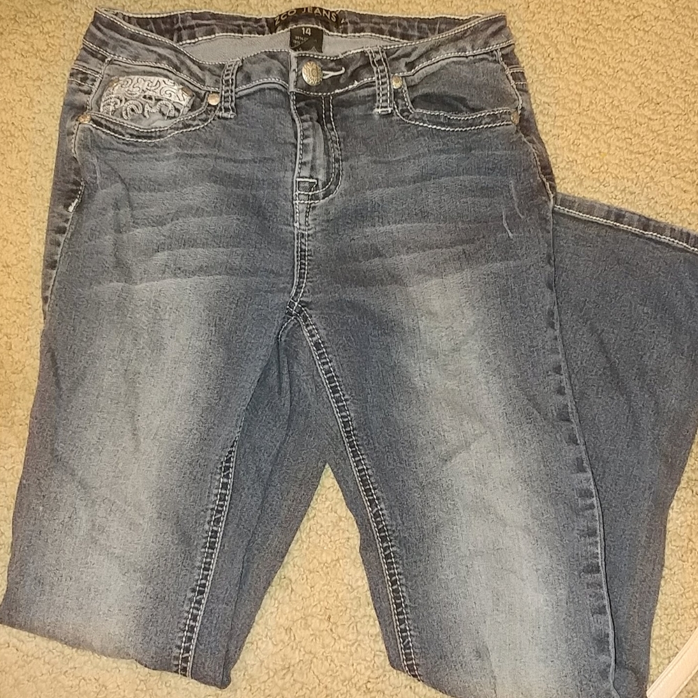 Girls Stretch Jeans Size 14